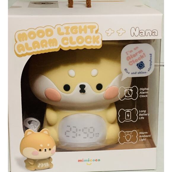 Mimicoco Nana Rechargeable Mood Light Alarm Clock - Pat to Dim - Warm Light NIB - Picture 1 of 5